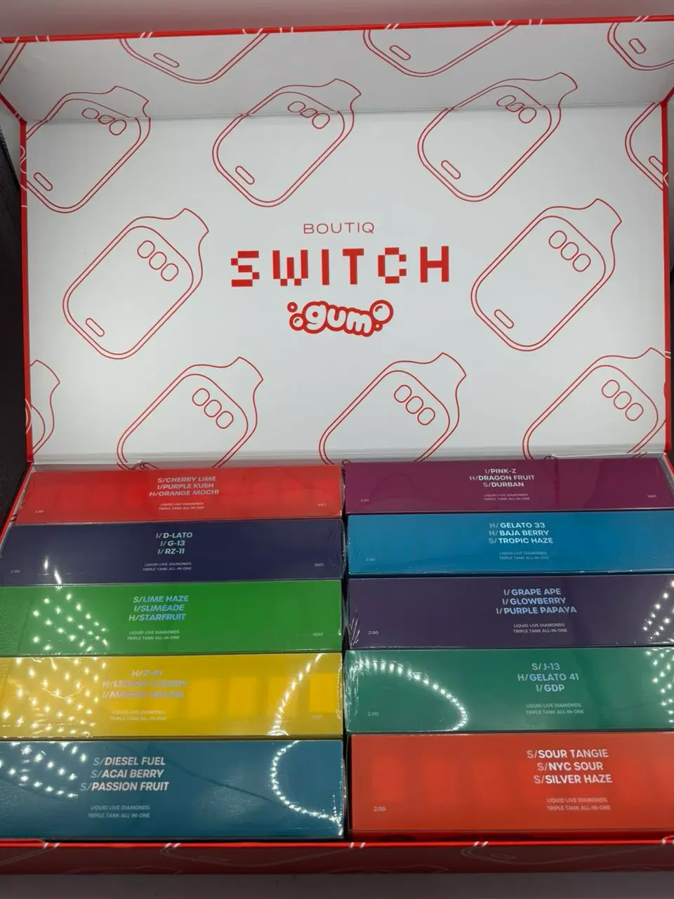 boutiq switch gum 2g disposable